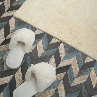 Pvc wall panels Wooden zigzags in a modern style