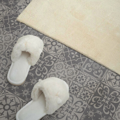 Self adhesive vinyl floor tiles Three-by-three tile layout