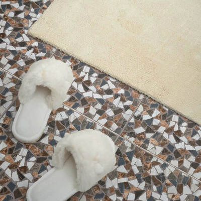 Vinyl tiles Shapes in a mosaic composition