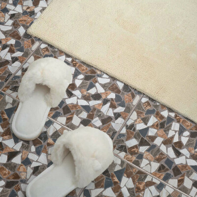 Vinyl tiles Shapes in a mosaic composition