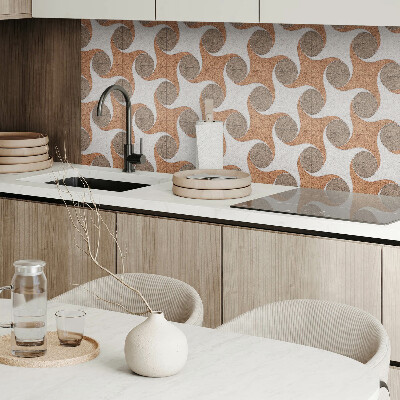 Self adhesive vinyl floor tiles A wavy circle pattern