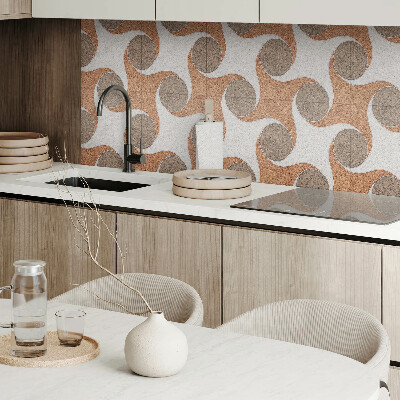 Self adhesive vinyl floor tiles A wavy circle pattern