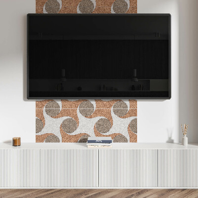 Self adhesive vinyl floor tiles A wavy circle pattern