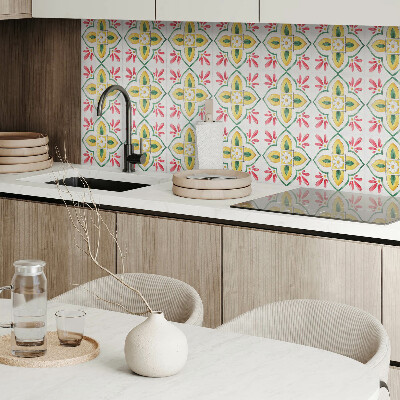 Pvc wall panels Floral motif with a frame