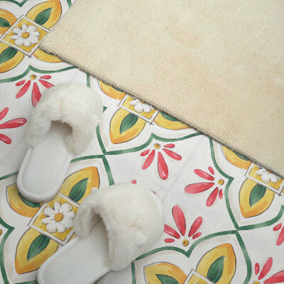 Pvc wall panels Floral motif with a frame