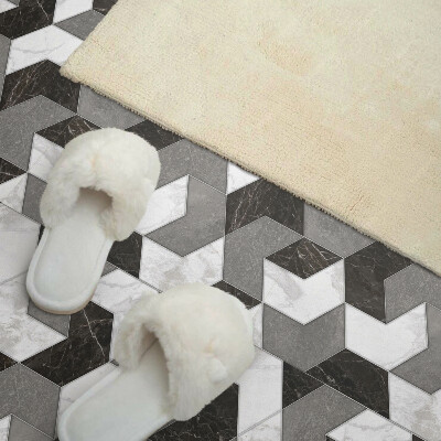 Self adhesive vinyl floor tiles Abstract shapes in a geometric style