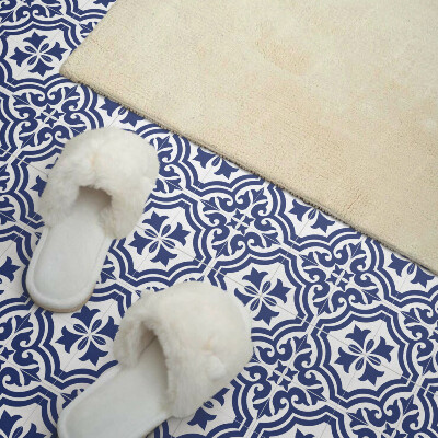 Self adhesive vinyl floor tiles Tiled plant motif in the style