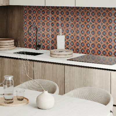 Self adhesive vinyl floor tiles Brown and white geometry