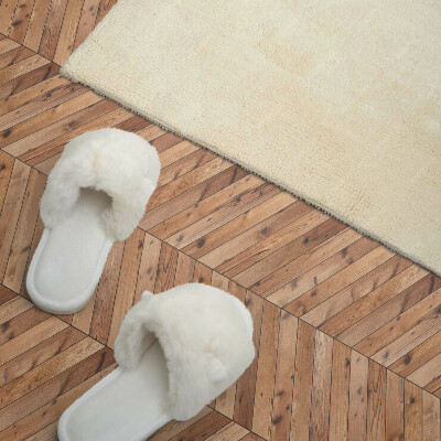 Pvc wall panels A motif of boards in an artistic diagonal arrangement