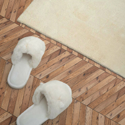 Pvc wall panels A motif of boards in an artistic diagonal arrangement