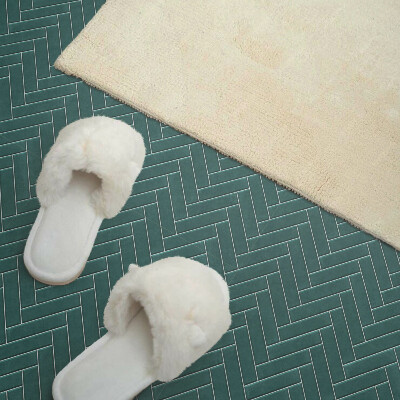 Vinyl tiles Herringbone motif