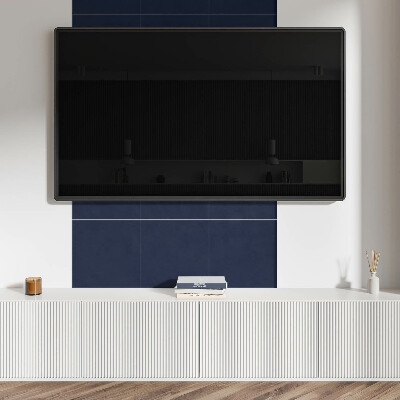Pvc wall panels Navy blue accents