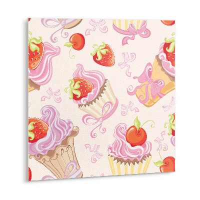 Self adhesive vinyl floor tiles Colorful fruit cupcakes