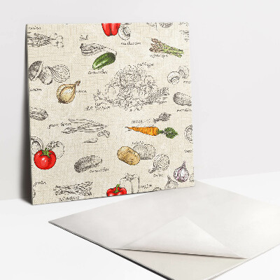 Vinyl tiles Animated vegetables