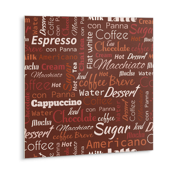 Self adhesive vinyl tiles Coffee themes and inscriptions