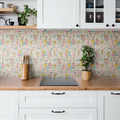 Self adhesive vinyl tiles Colorful ice cream