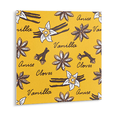 Vinyl tiles Yellow vanilla motifs