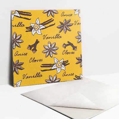 Vinyl tiles Yellow vanilla motifs