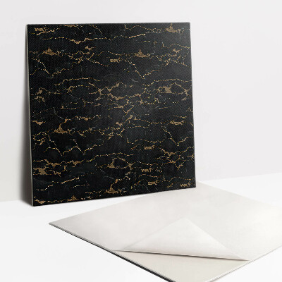 Vinyl tiles Golden marble cracks