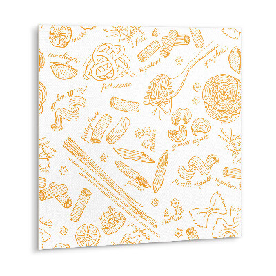 Vinyl tiles Yellow pasta motif