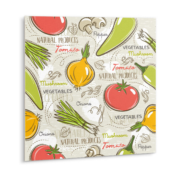 Vinyl wall tiles Colorful vegetables