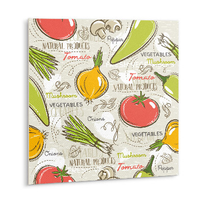 Vinyl wall tiles Colorful vegetables