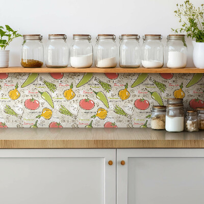 Vinyl wall tiles Colorful vegetables