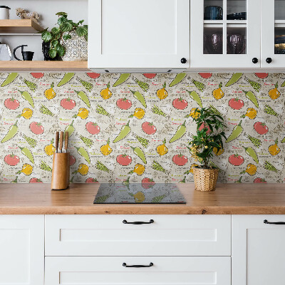 Vinyl wall tiles Colorful vegetables