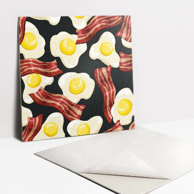 Vinyl wall tiles Bacon and eggs