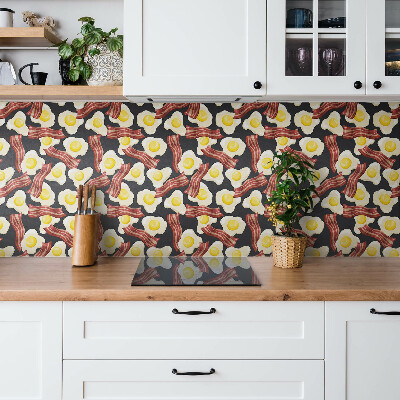 Vinyl wall tiles Bacon and eggs