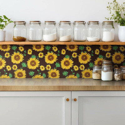 Vinyl wall tiles Yellow sunflowers