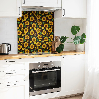 Vinyl wall tiles Yellow sunflowers