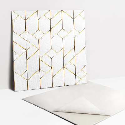 Vinyl tiles Fashionable golden lines