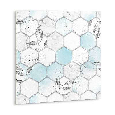 Vinyl tiles Hexagons and leaves