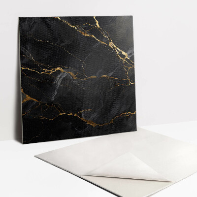 Vinyl flooring tiles Dark marble and gold