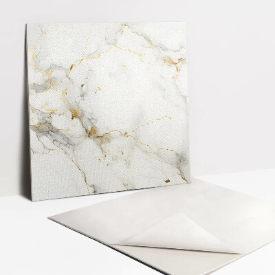 Vinyl flooring tiles Elegant marble and gold