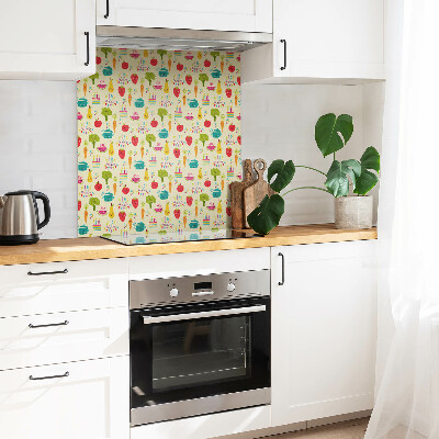 Vinyl wall tiles Cartoon vegetables and fruits