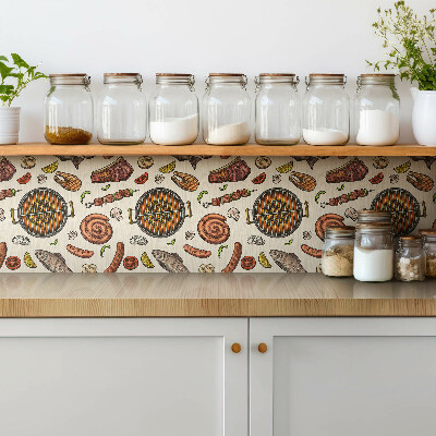 Vinyl wall tiles Barbecue dishes