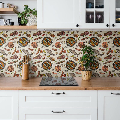 Vinyl wall tiles Barbecue dishes