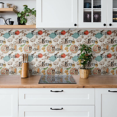 Vinyl wall tiles Cartoon pizza motif