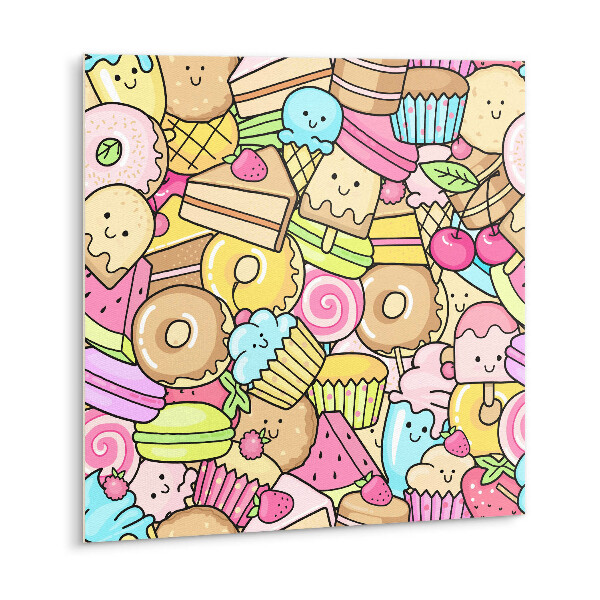 Vinyl tiles Colorful cartoon sweets