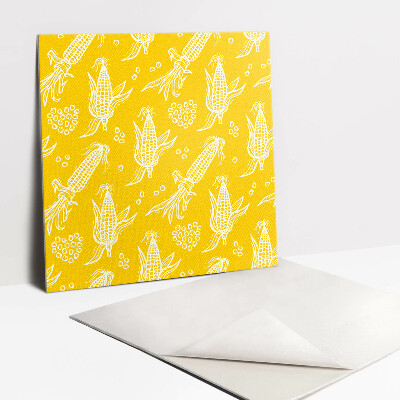 Vinyl tiles Yellow cartoon corn