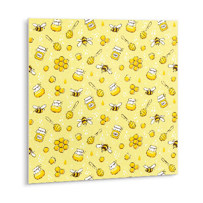 Self adhesive vinyl floor tiles Cartoon bees and honey