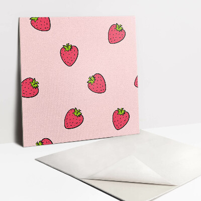 Self adhesive vinyl floor tiles Strawberries