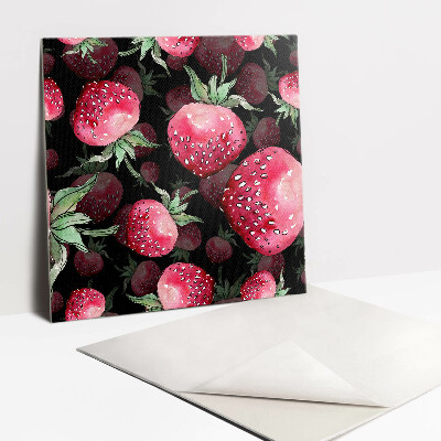 Vinyl tiles Cartoon strawberries