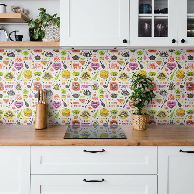 Vinyl tiles Bon appetit theme!