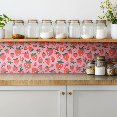 Self adhesive vinyl tiles Cartoon strawberry