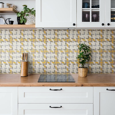 Self adhesive vinyl tiles Abstract yellow lines