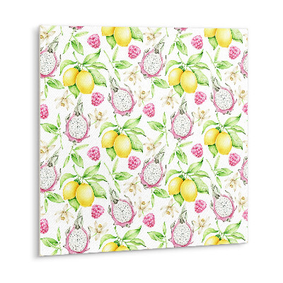 Self adhesive vinyl tiles Dragon fruit and lemon