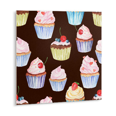 Pvc wall panels Cartoon cupcakes